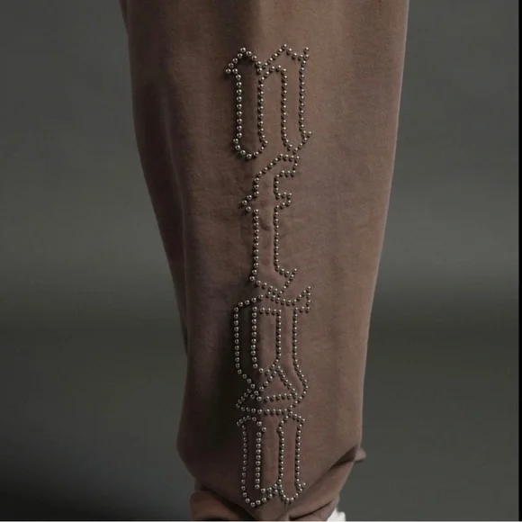 Darc Sport brown studded sweatpants - Picture 1 of 8